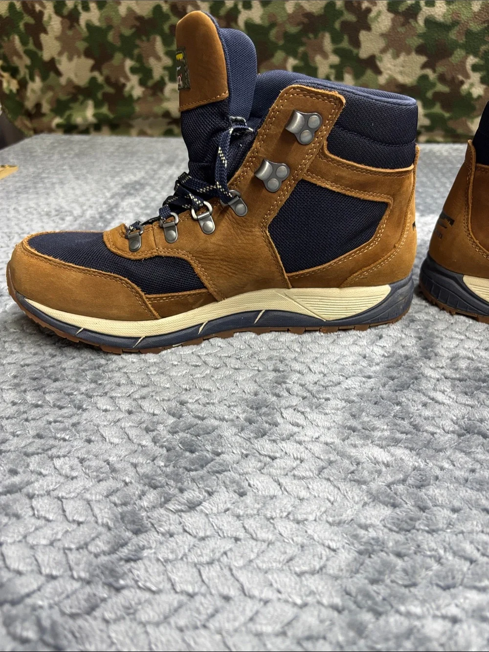 L.L. Bean Men's Brown and Navy Hiking Boots